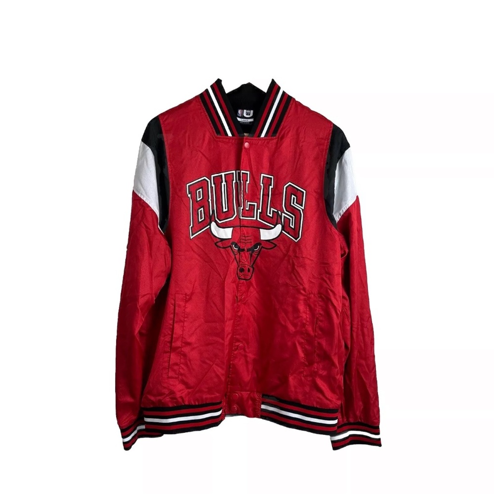 NBA Basketball Chicago Bulls Button Up Varsity Track Jacket